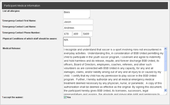 Online Liability & Release Waivers
