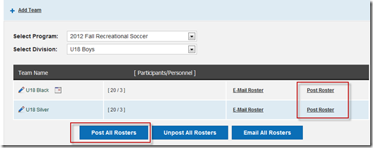 Post Rosters Post Rosters