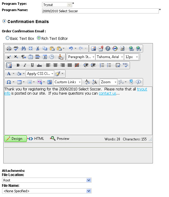 Customizable email templates for System Messages