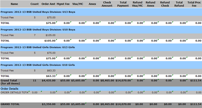 Division Summary Report