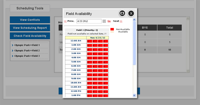 Field Availability Report