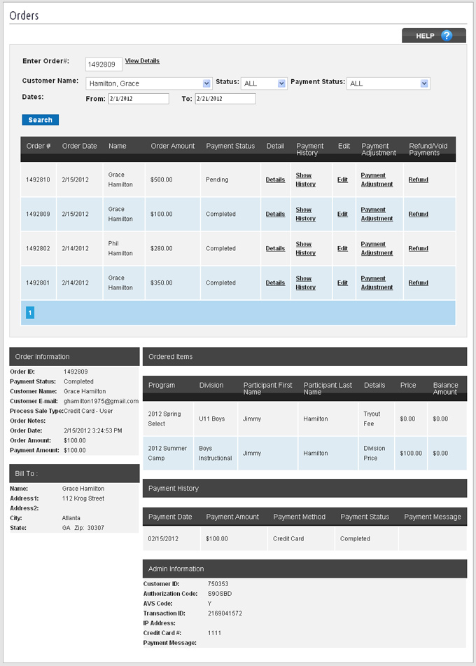 Order Tracking