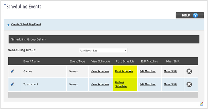 Post/Unpost Schedules 