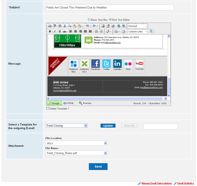Send attachments with your emails