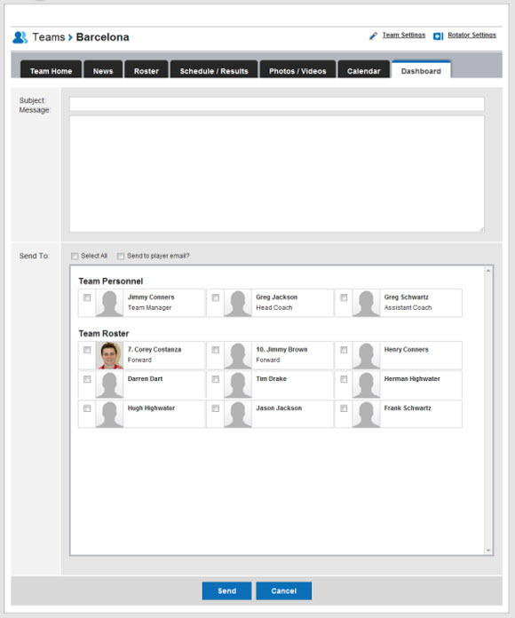 Team Dashboard