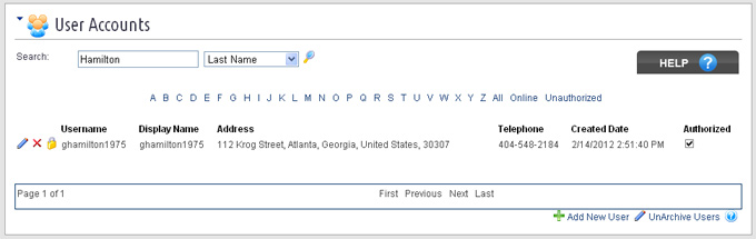 User Accounts Mgmt