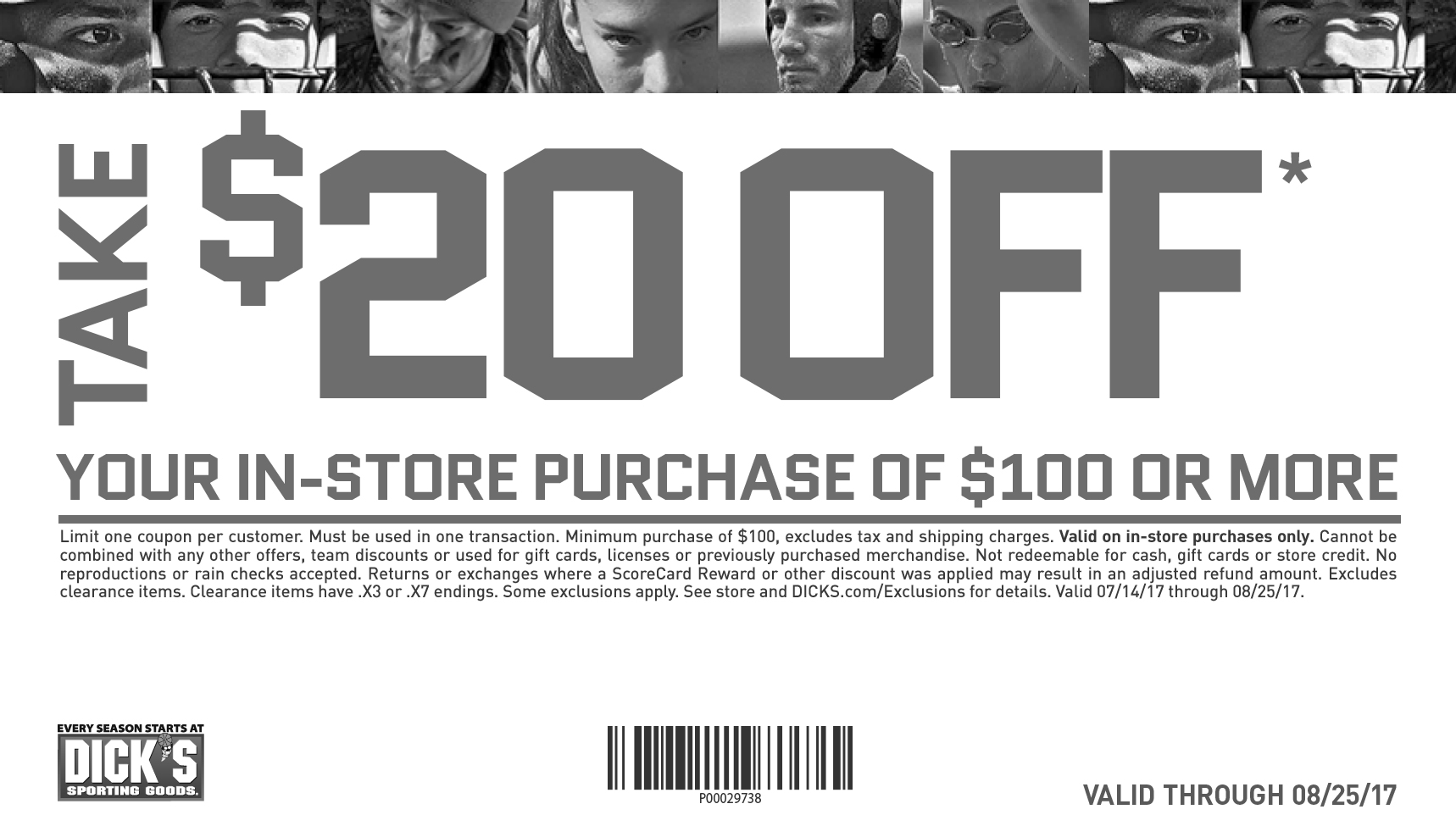 DICK'S SPORTING GOODS TAKE 20 OFF YOUR SOCCER PURCHASE OF 100 OR MORE