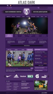 atlas dark sports website template