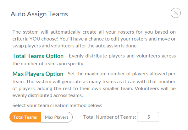 automatic team assignment