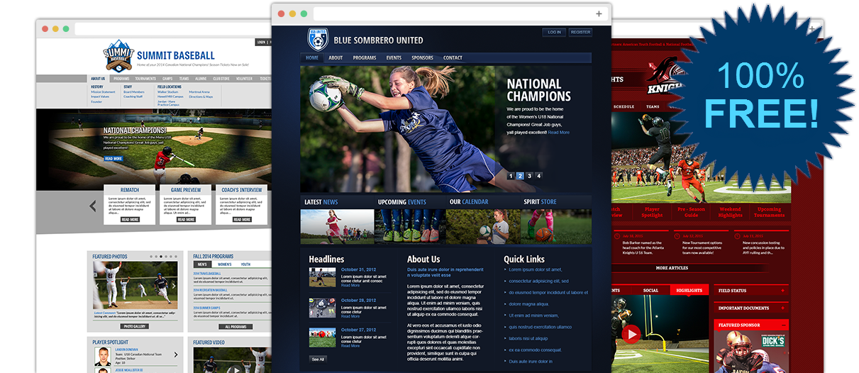 sports schedule creator blue sombrero