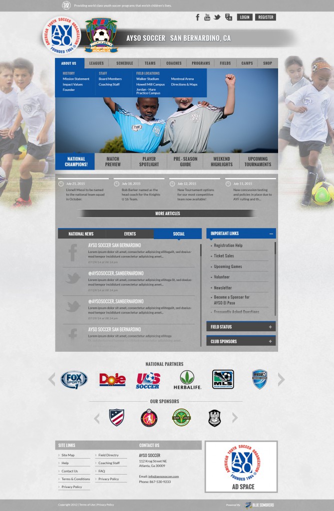 AYSO Soccer Blue Sombrero AYSO Soccer Blue Sombrero